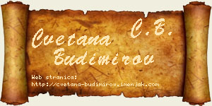 Cvetana Budimirov vizit kartica